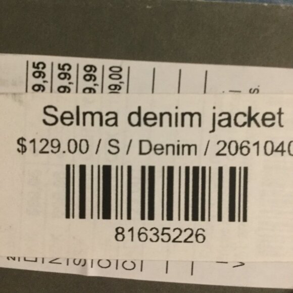 NWT  Fransa Selma Denim Jacket longer length size small belted patch pockets - Picture 8 of 8
